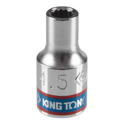 Головка торцевая стандартная двенадцатигранная 1/4", 4,5 мм KING TONY 233045M