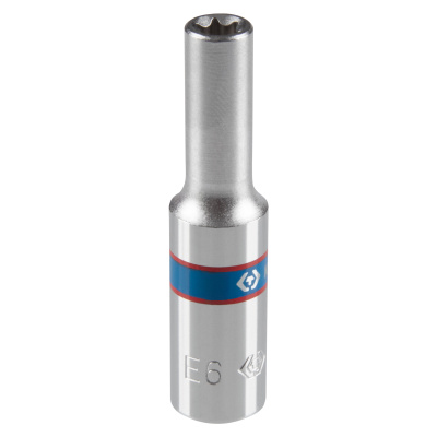 KING TONY Головка торцевая TORX Е-стандарт 1/4", E6, L = 50 мм