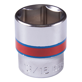 KING TONY Головка торцевая стандартная шестигранная 3/8", 13/16", дюймовая