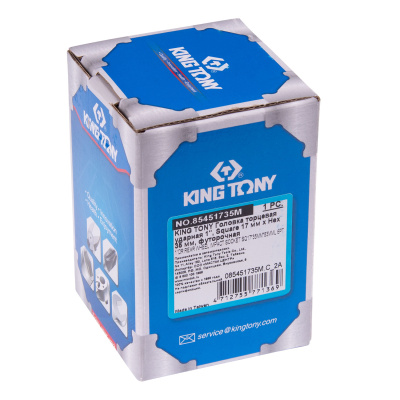 KING TONY Головка торцевая ударная 1", Square 17 мм х Hex 35 мм, футорочная