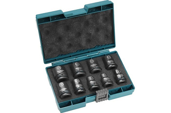 Набор ударных торцовых головок Impact Black 1/2", 9 шт. Makita • 8,10,13,16,17,18,19,21,24 мм