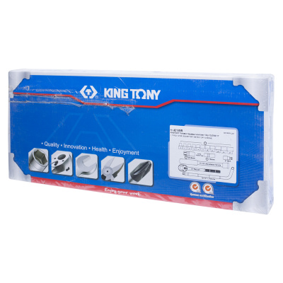 KING TONY Набор торцевых головок с принадлежностями 1/2", двенадцатигранные, 10-27 мм, 17 предметов