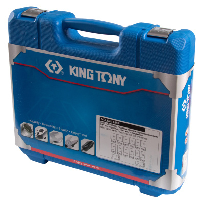 KING TONY Набор ударных глубоких торцевых головок 3/4", шестигранные, 19-41 мм, 14 предметов