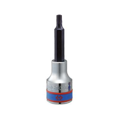 KING TONY Насадка (бита) торцевая 1/2", Torx, T40, L = 80 мм, с отверстием