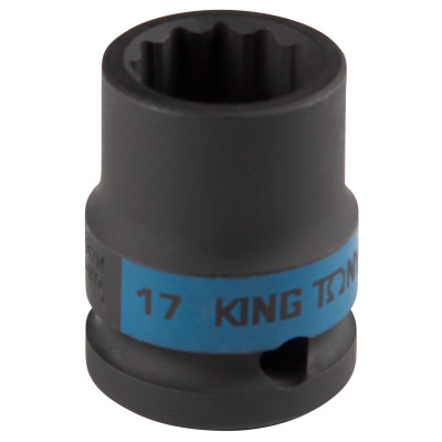 Головка торцевая ударная двенадцатигранная 1/2", 17 мм KING TONY 453017M
