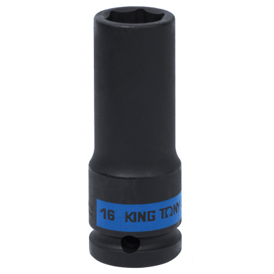 KING TONY Головка торцевая ударная глубокая шестигранная 1/2", 16 мм