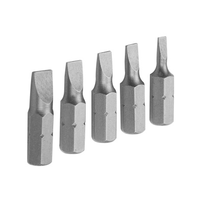 TOLSEN Набор вставок (бит) торцевых 1/4", Slotted, 3-6,5 мм, 25 мм, 5 предметов