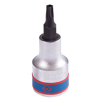 KING TONY Насадка (бита) торцевая 1/2", Torx, T27, L = 60 мм, с отверстием
