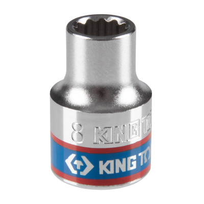 Головка торцевая стандартная двенадцатигранная 3/8", 8 мм KING TONY 333008M