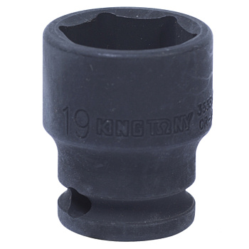 Головка торцевая ударная шестигранная 3/8", 19 мм KING TONY 353519M