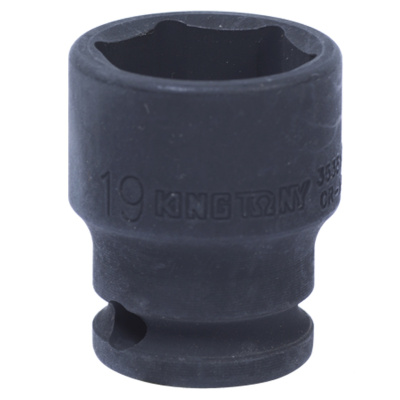 Головка торцевая ударная шестигранная 3/8", 19 мм KING TONY 353519M