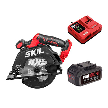 Комплект: аккумуляторная циркулярная пила SKIL CR6413, ЗУ SKIL QC5360 (6А) и АКБ SKIL BY5196 (4Ач)