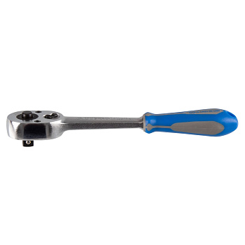 Трещотка 3/8", 200 мм, 32 зубца, флажковая с кнопкой, фиксатор KING TONY 3771-08G