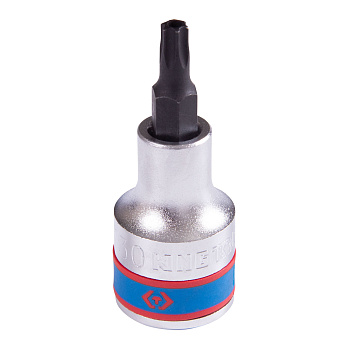 KING TONY Насадка (бита) торцевая 1/2", Torx, T30, L = 60 мм, с отверстием