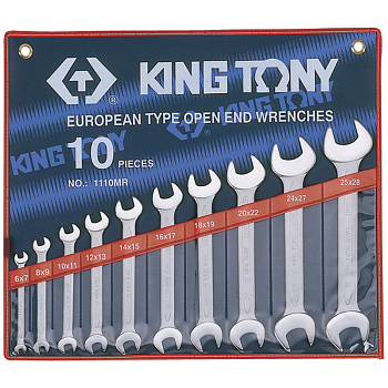KING TONY Набор рожковых ключей, 6-28 мм, 10 предметов