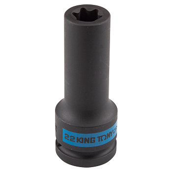 KING TONY Головка торцевая ударная глубокая TORX Е-стандарт 3/4", E22, L = 110 мм