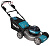 Аккумуляторная газонокосилка Makita LM001GZ • 40V XGT • 1900 Вт • дека 48 см • травосборник 62 л • привод 1.5-5 км/ч • 4в1 • WG