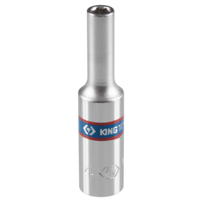 Головка торцевая глубокая шестигранная 1/4", 4 мм KING TONY 223504M