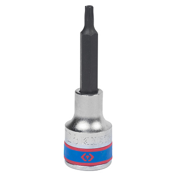KING TONY Насадка (бита) торцевая 1/2", Torx, T25, L = 80 мм, с отверстием