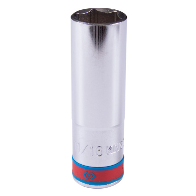 KING TONY Головка торцевая глубокая шестигранная 1/2", 11/16", дюймовая