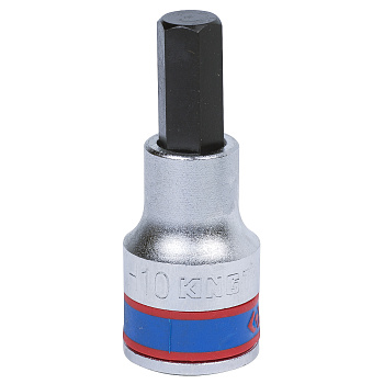 KING TONY Насадка (бита) торцевая 1/2", Hex, 10 мм, L = 60 мм