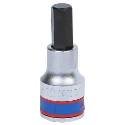 KING TONY Насадка (бита) торцевая 1/2", Hex, 10 мм, L = 60 мм