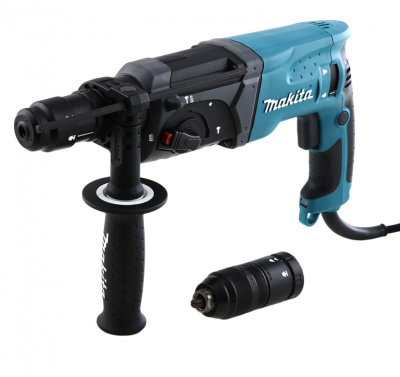 Перфоратор Makita,SDS+,780Вт,3реж,2.7Дж,0-4500у\м,2.8кг,чем,б\съемный патрон,зашита уг щеток от пыли Перфоратор Makita,SDS+,780Вт,3реж,2.7Дж,0-4500у\м,2.8кг,чем,б\съемный патрон,зашита уг щеток от пыли