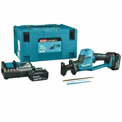 Аккумуляторная сабельная пила Makita DJR189RTJ • 18V LXT • BL • ход 22 мм • рез 255 мм • XPT