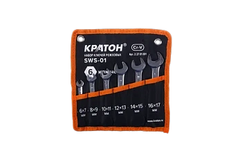 Набор ключей рожковых Кратон SWS-01 6 пр.