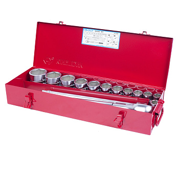 Набор торцевых головок с принадлежностями 3/4", шестигранные, 21-50 мм, 16 предметов KING TONY 6316M Набор торцевых головок с принадлежностями 3/4", шестигранные, 21-50 мм, 16 предметов KING TONY 6316M