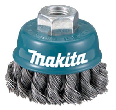 Щетка проволочная чашечная Makita • d75 мм • толщ. проволоки 0.5 мм • пучки • нержавейка • M14х2