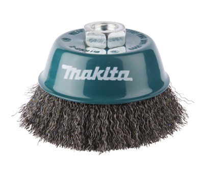 Щетка проволочная чашечная Makita • d100 мм • толщ. проволоки 0.3 мм • гофрированная • металл • M14х2
