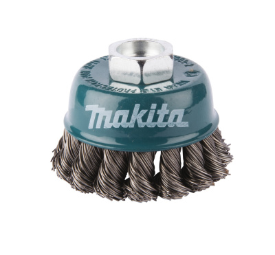 Щетка проволочная чашечная Makita • d60 мм • толщ. проволоки 0.5 мм • пучки • металл • M14х2