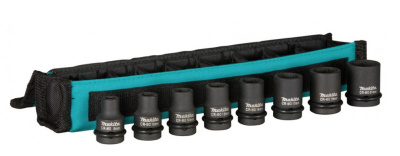 Набор ударных торцовых головок Impact Black 1/2", 8 шт. Makita • 8,10,12,13,14,17,19,21 мм