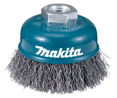 Щетка проволочная чашечная Makita • d75 мм • толщ. проволоки 0.5 мм • гофрированная • нержавейка • M14х2