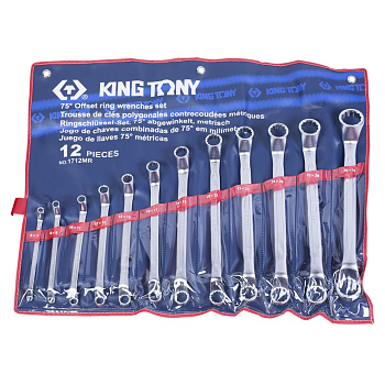 Набор накидных ключей, 6-32 мм, 12 предметов KING TONY 1712MR Набор накидных ключей, 6-32 мм, 12 предметов KING TONY 1712MR