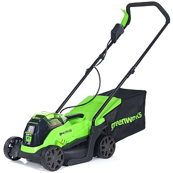 Газонокосилка акк.Greenworks GD24LM33K2. 24V, 33 см, с 1хАКБ 2Ач и ЗУ 2516107UA
