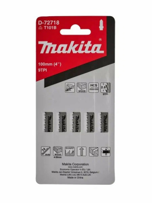 Лобзиковая пилка для дерева Finish 100х1.2х9TPI, 5 шт. Makita