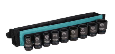 Набор ударных торцовых головок Impact Black 1/2" 9шт. Makita • 10,11,13,17,19,21,22,24,27 мм