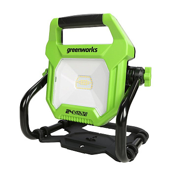 Фонарь светодиодный Greenworks, G24WL, 24В / 220В, без АКБ и ЗУ