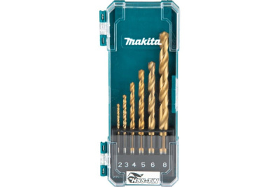 Набор сверл по металлу HSS-TiN Economy, 6 шт. Makita • 2,3,4,5,6,8 мм
