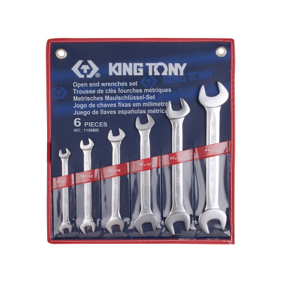 KING TONY Набор рожковых ключей, 8-23 мм, 6 предметов