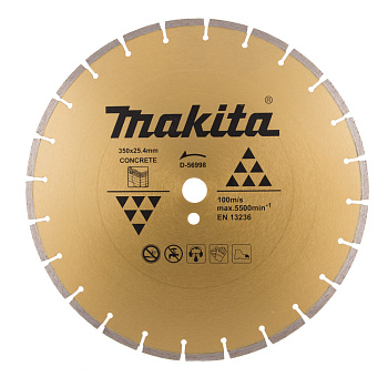 Алмазный диск сегментированный по бетону 350х20/25,4 Makita