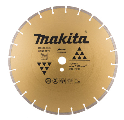 Алмазный диск сегментированный по бетону 350х20/25,4 Makita