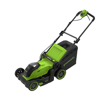 Газонокосилка аккумуляторная Greenworks GD40LM411, 40V, бесщеточная, 41 см, c1хАКБ 4Ач и ЗУ