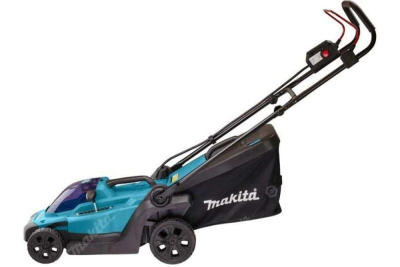 Аккумуляторная газонокосилка Makita DLM330RT • 18V LXT • 450 Вт • ширина 33 см • травосборник 30 л • 3в1 • 8 ступеней центр. регулировки • 20-75 мм • в комплекте BL1
