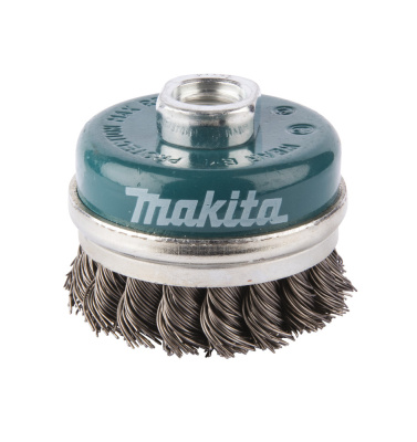 Щетка проволочная чашечная Makita • d60 мм • толщ. проволоки 0.5 мм • пучки • металл • M14х2