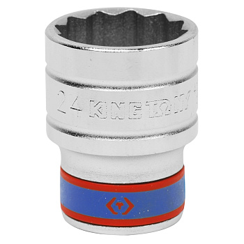 Головка торцевая стандартная двенадцатигранная 1/2", 24 мм KING TONY 433024M