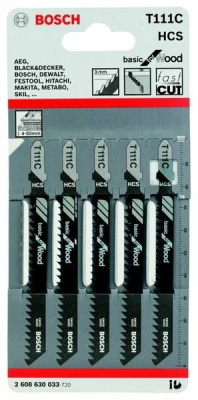 Лобзиковая пилка для дерева Basic 100х1.2х8TPI, 5 шт. Makita