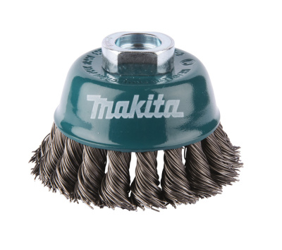 Щетка проволочная чашечная Makita • d75 мм • толщ. проволоки 0.5 мм • пучки • металл • M14х2